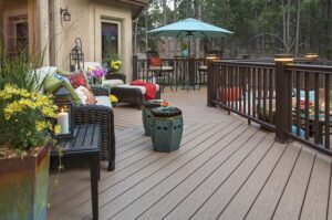 example of composite deck that could be used with trex decking