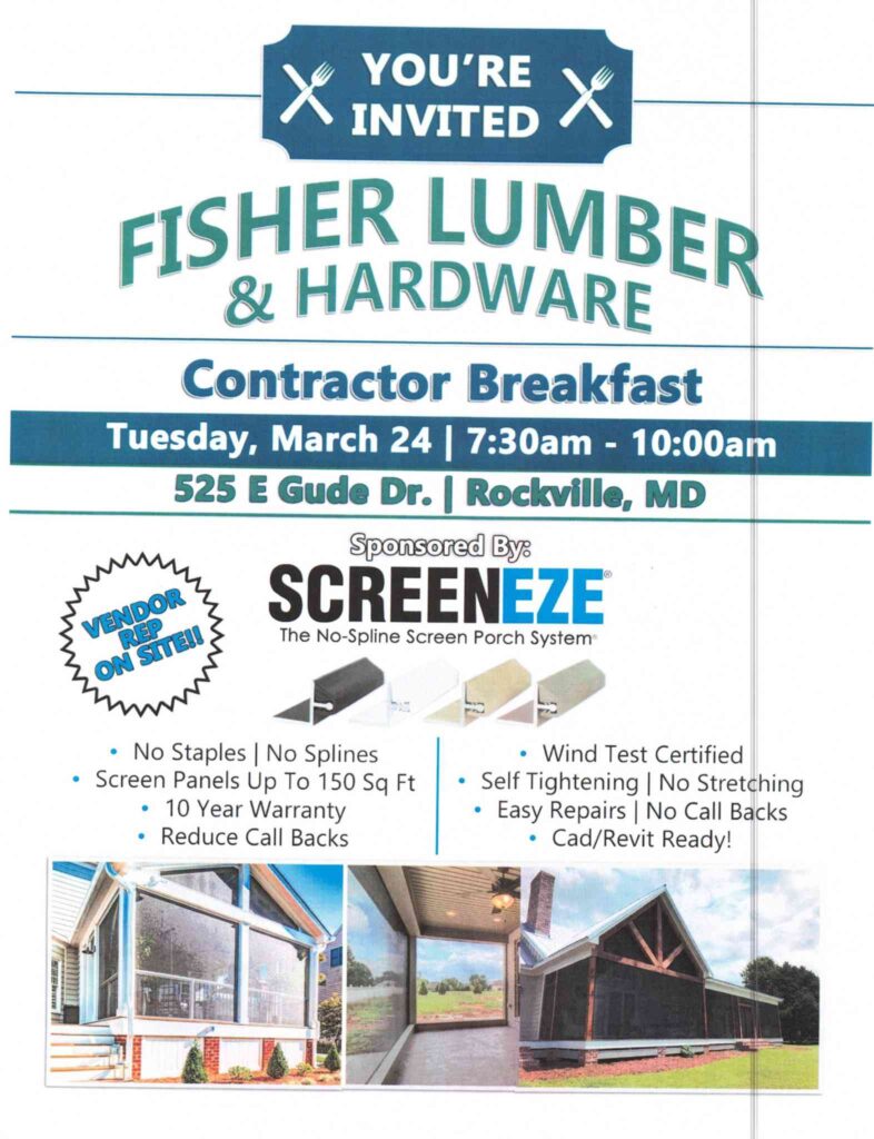 Fisher Lumber Contractor Breakfast 