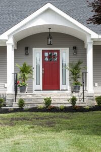 Craftsman-style exterior door