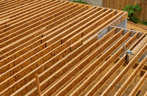 Engineered Wood Floor Joists on a New Custom Home
